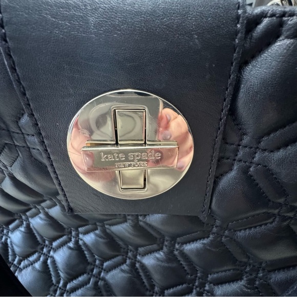 Kate Spade Astor Court Elena Black Quilted Leather Chain Handle Shoulder Bag - Picture 2 of 8